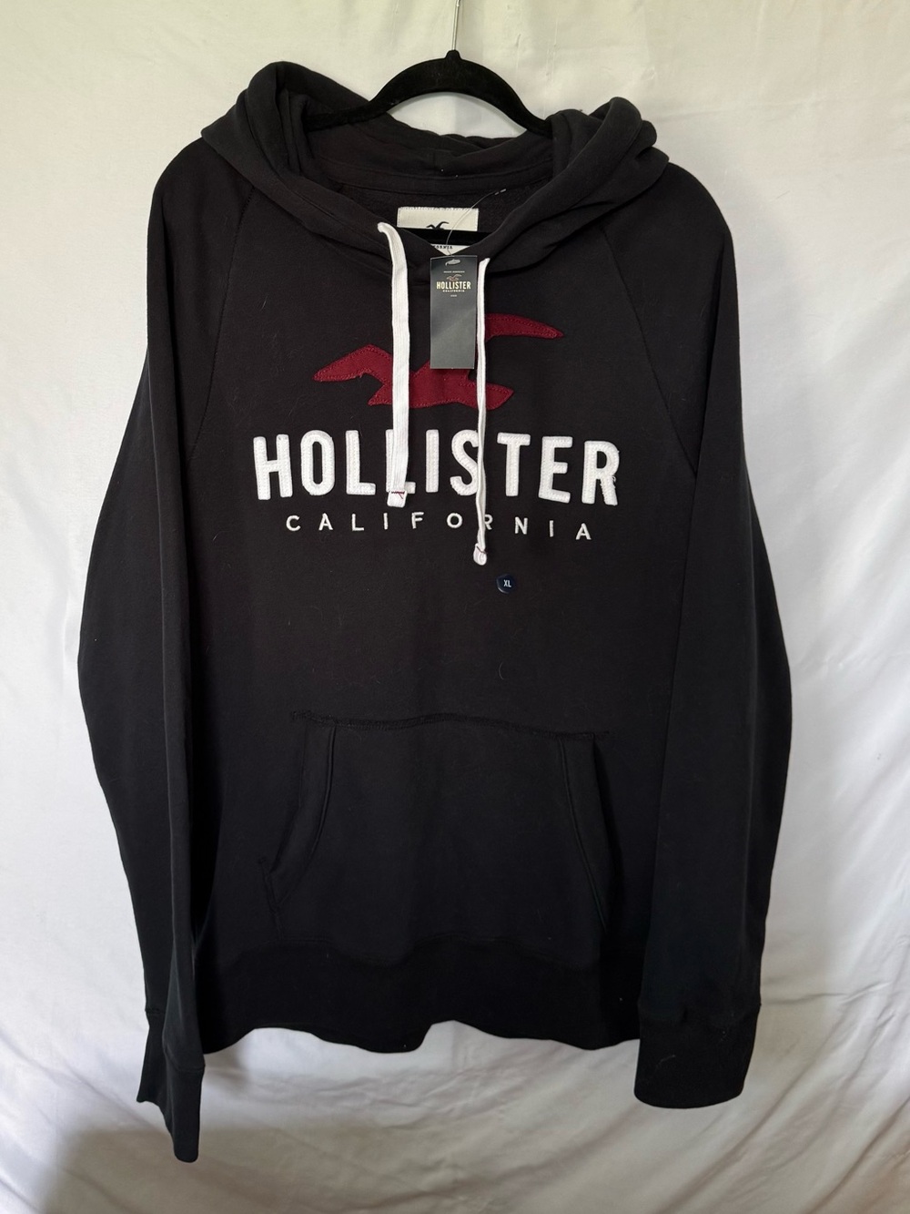 Hollister NWT Mens XL black thick hoodie
